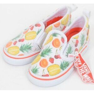 Vans Fruit Slip-on Infant Kids Sneakers Size 6 Slip-on Cherries Oranges NWT